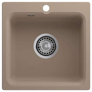 Мойка кухонная квадратная 43 см песочная Reflexion Base RX0743SD