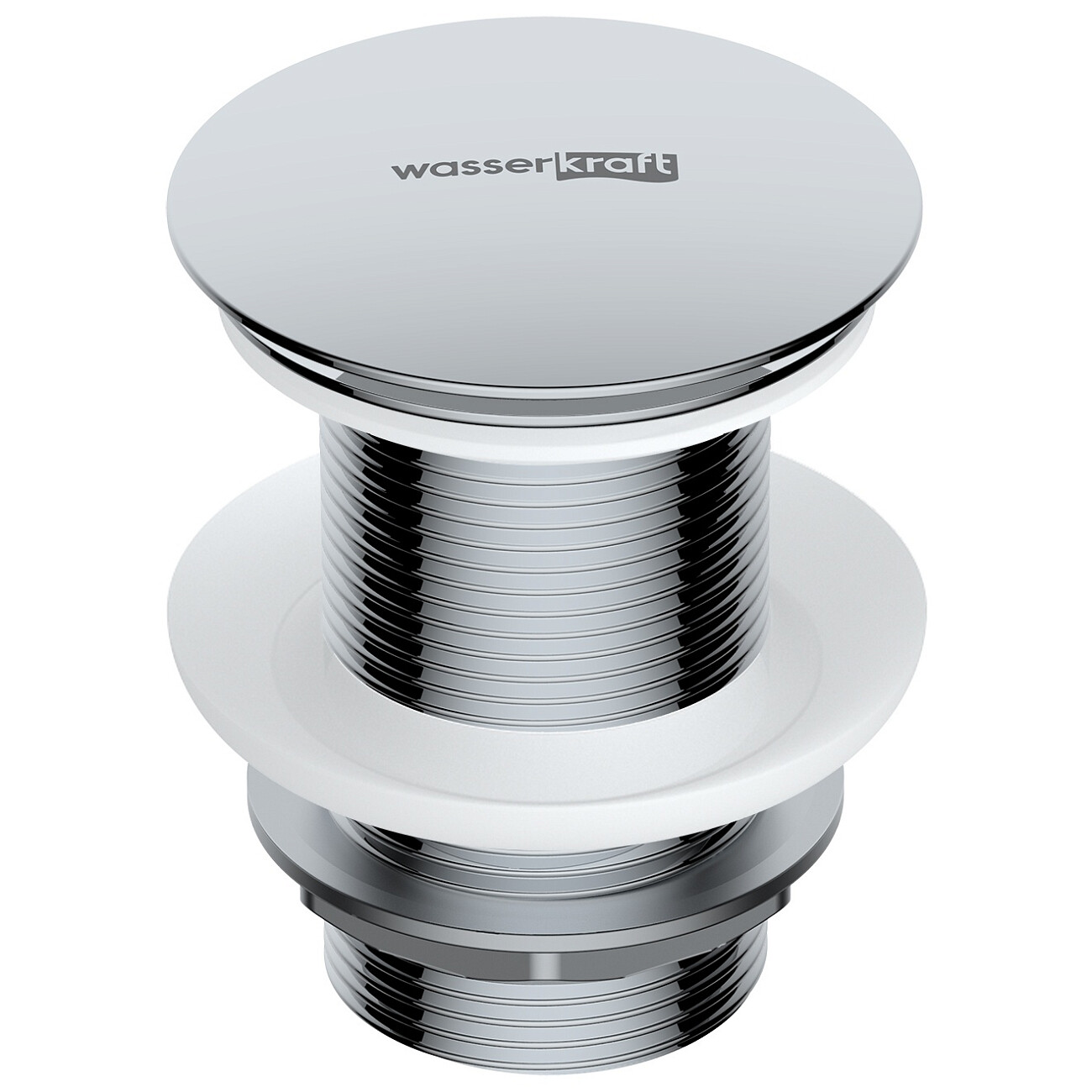 Донный клапан для раковины клик-клак круглый хром Wasserkraft A244 - изображение 2
