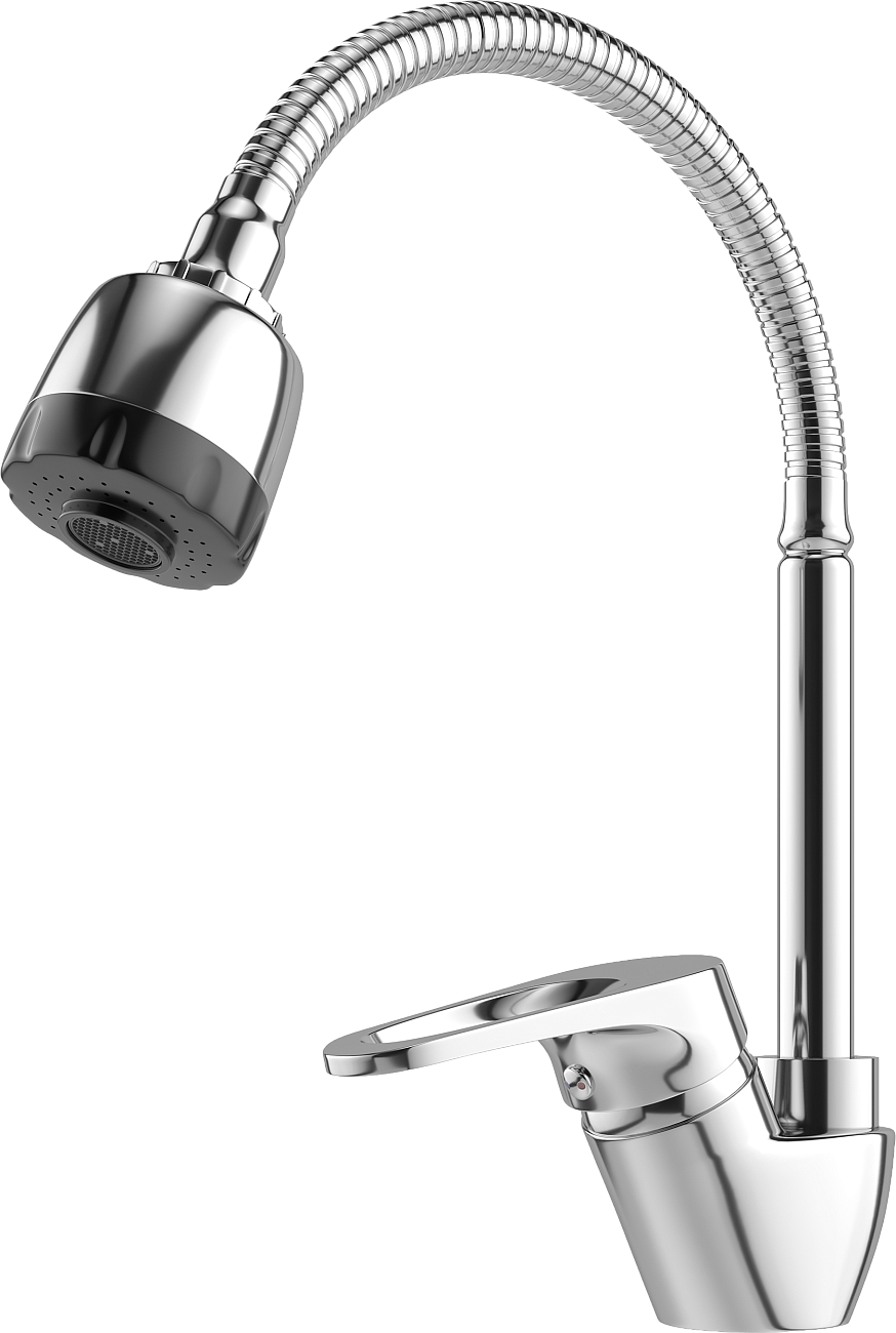 Смеситель для кухни с гибким изливом хром Domaci "Равенна" D11-004cr - изображение 9