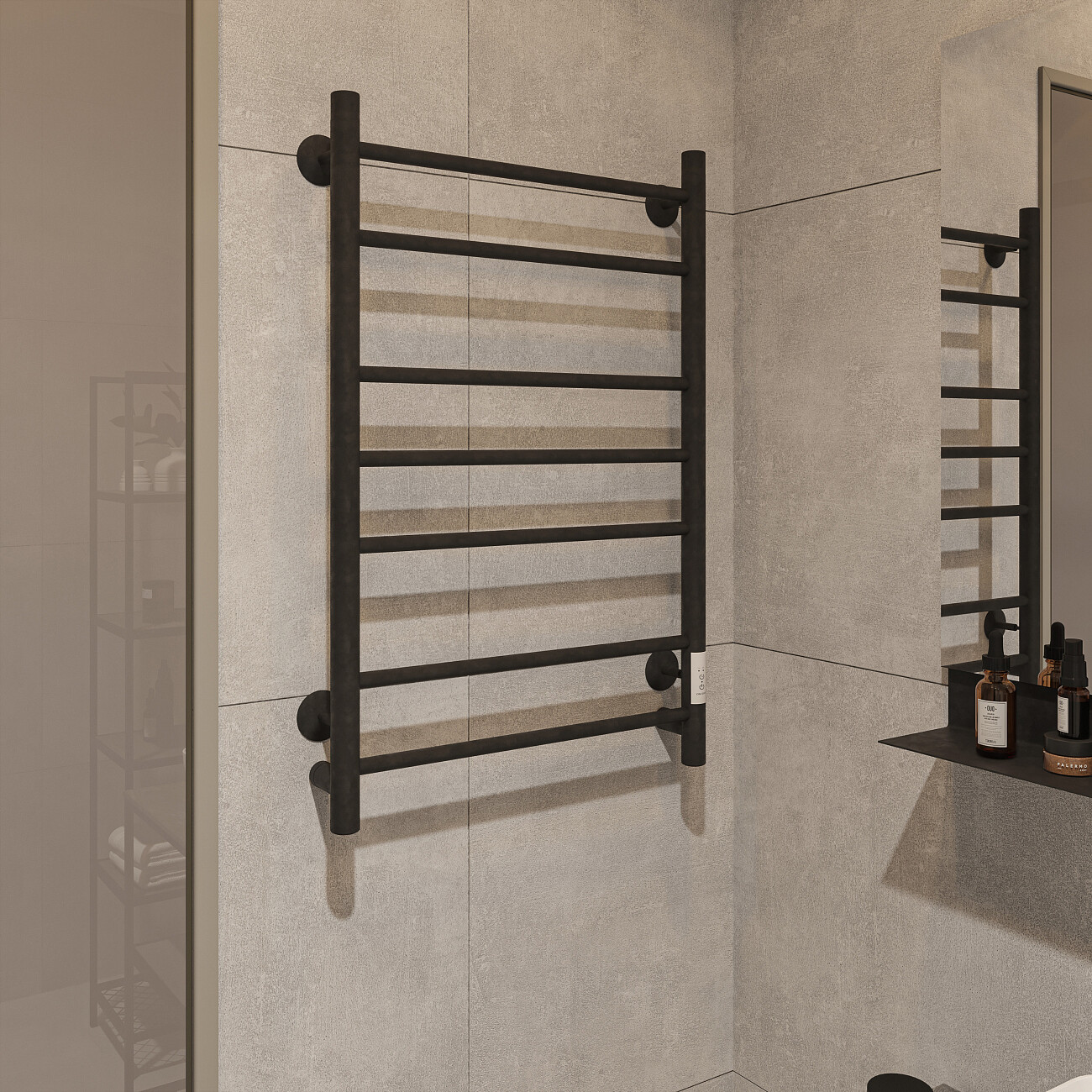 Полотенцесушитель электрический 80х50 см черный Ewrika "Сафо" АС3 - изображение 7