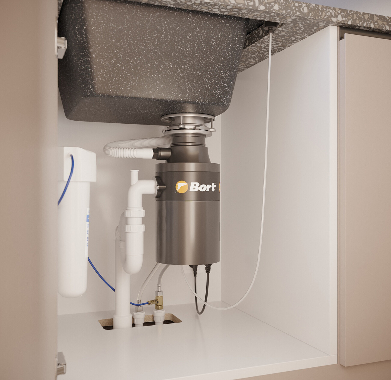 Мойка кухонная черная Domaci "Бьелла" DMC-12-308 - изображение 8