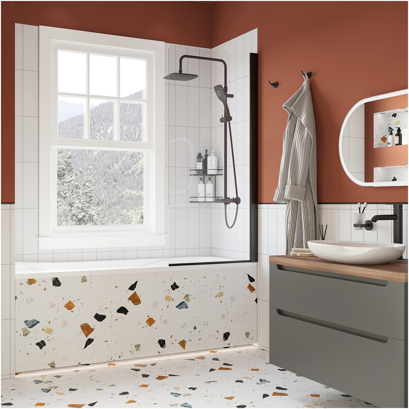 Ванна из искусственного камня прямоугольная с ножками 170x70 см белая Stworki "Вестфолл" - изображение 6