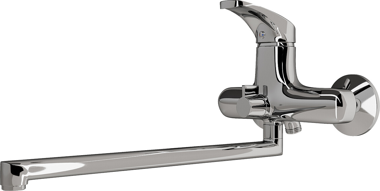 Смеситель настенный однорычажный хром Diwo "Коломна" KL-07cr - изображение 7