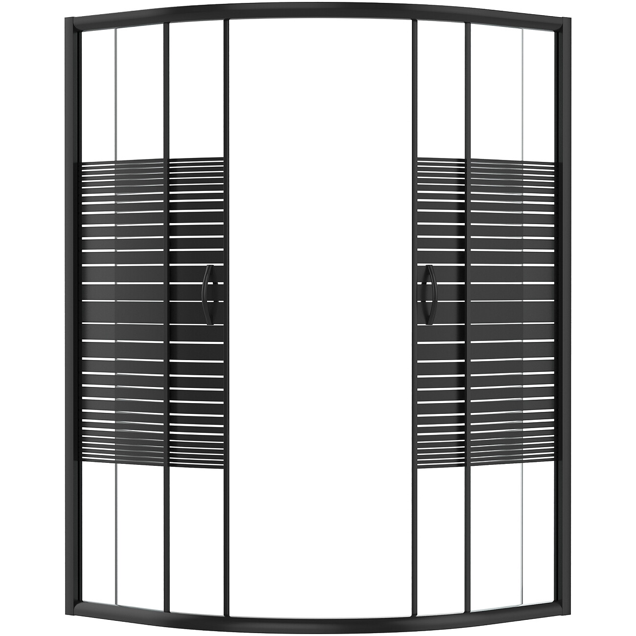 Душевой уголок четверть круга 110х110 см черный Diwo "Брянск" DS-BR-110х110-BL - изображение 7