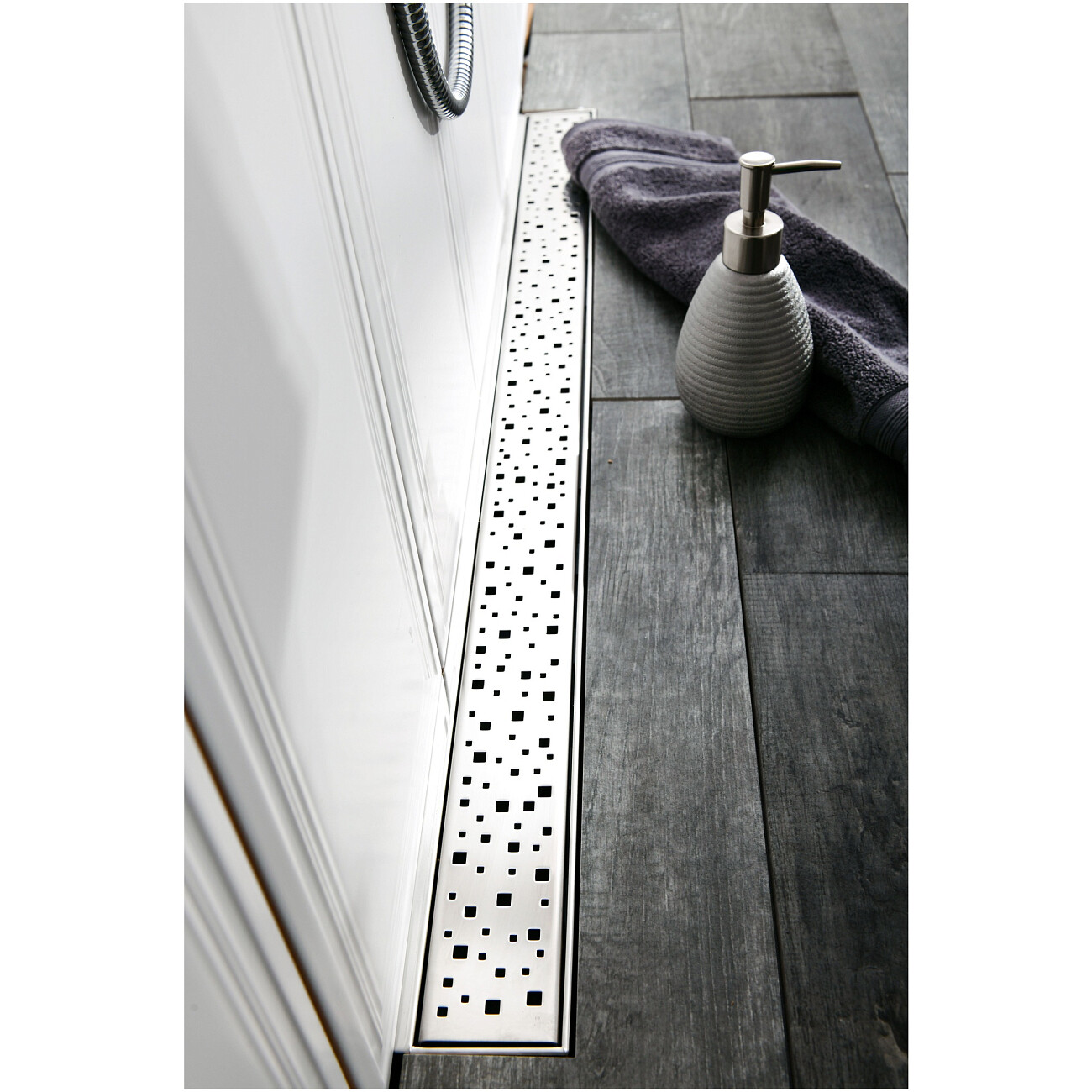 Душевой лоток с решеткой 55 см хром Creto Quadro CRE-550 QN - изображение 2