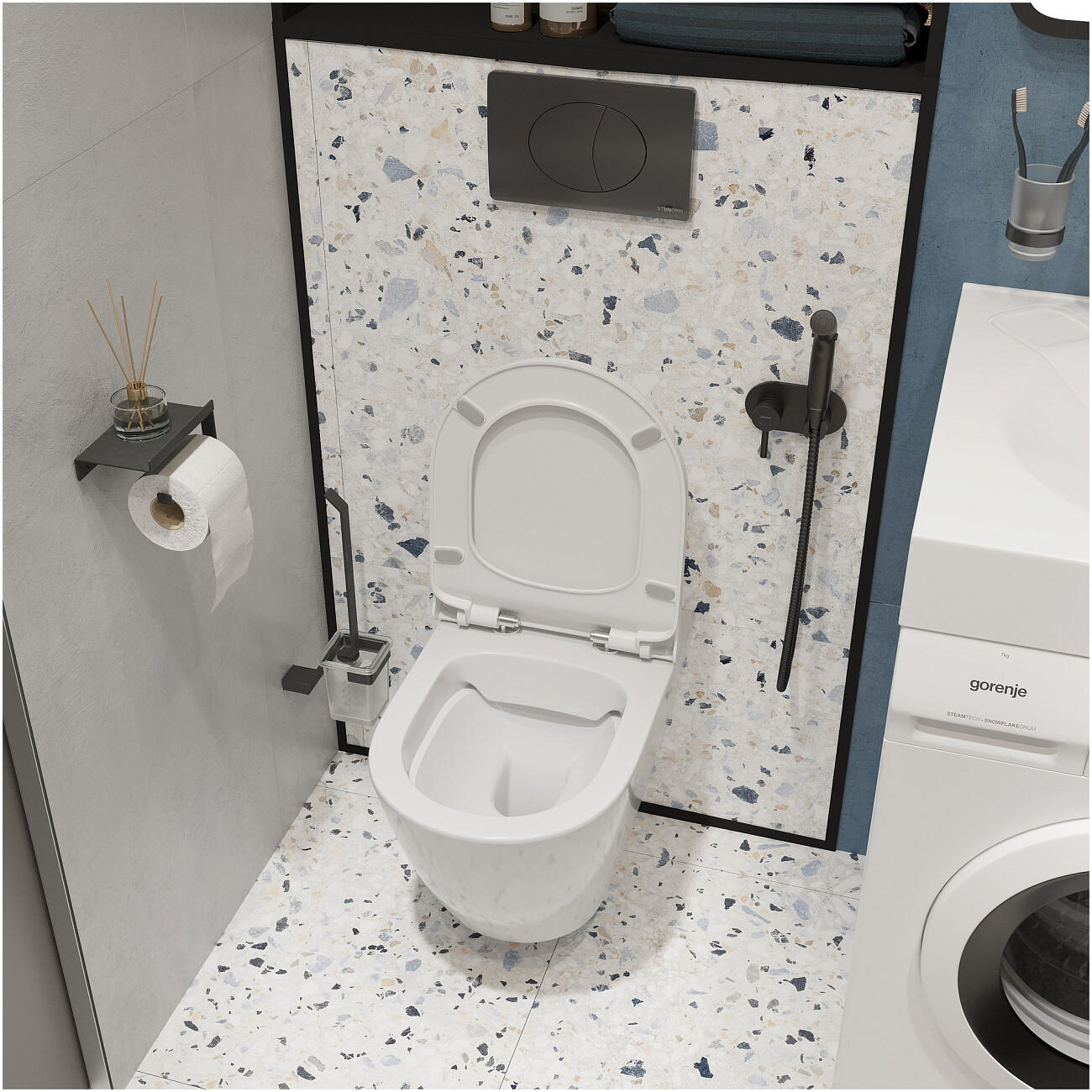 Унитаз подвесной безободковый с микролифтом белый Stworki "Молде" 7551N003-7700 - изображение 9