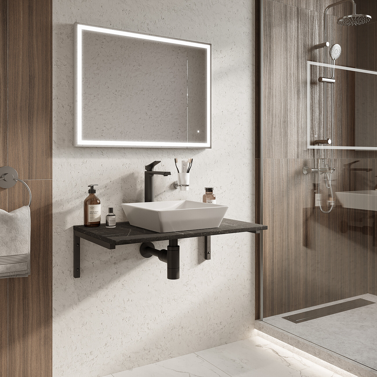 Раковина накладная керамическая квадратная 40 см белая Stworki 3040-KL - изображение 4