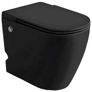 Унитаз напольный безободковый черный Sella Pulse MB Ceruttispa CT10199