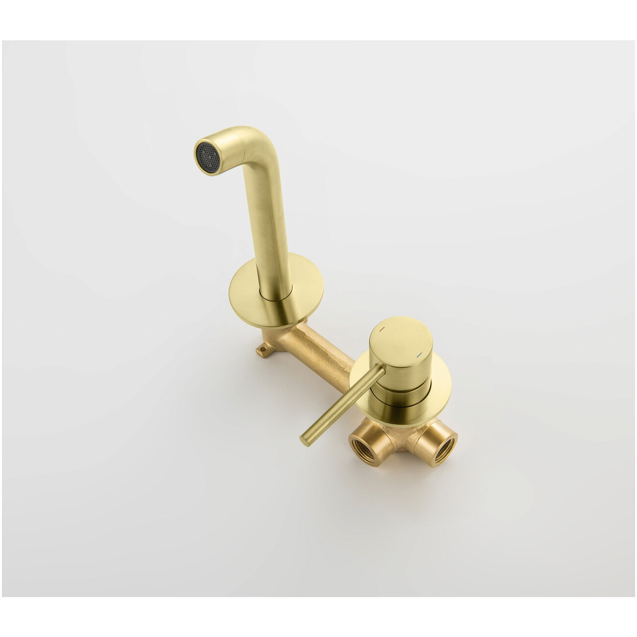 Смеситель для раковины встроенный золото матовое Timo Saona 2372-17SM - изображение 3