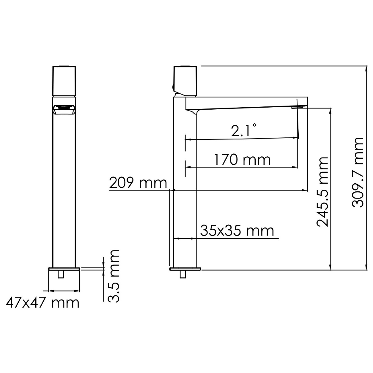 Смеситель для раковины из латуни хром Wasserkraft 8603H - изображение 11