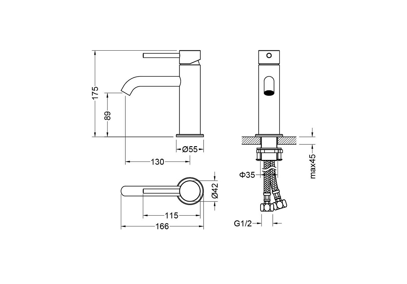 Смеситель для раковины однорычажный черный хром Aquatek "Европа" AQ1310BGM - изображение 2