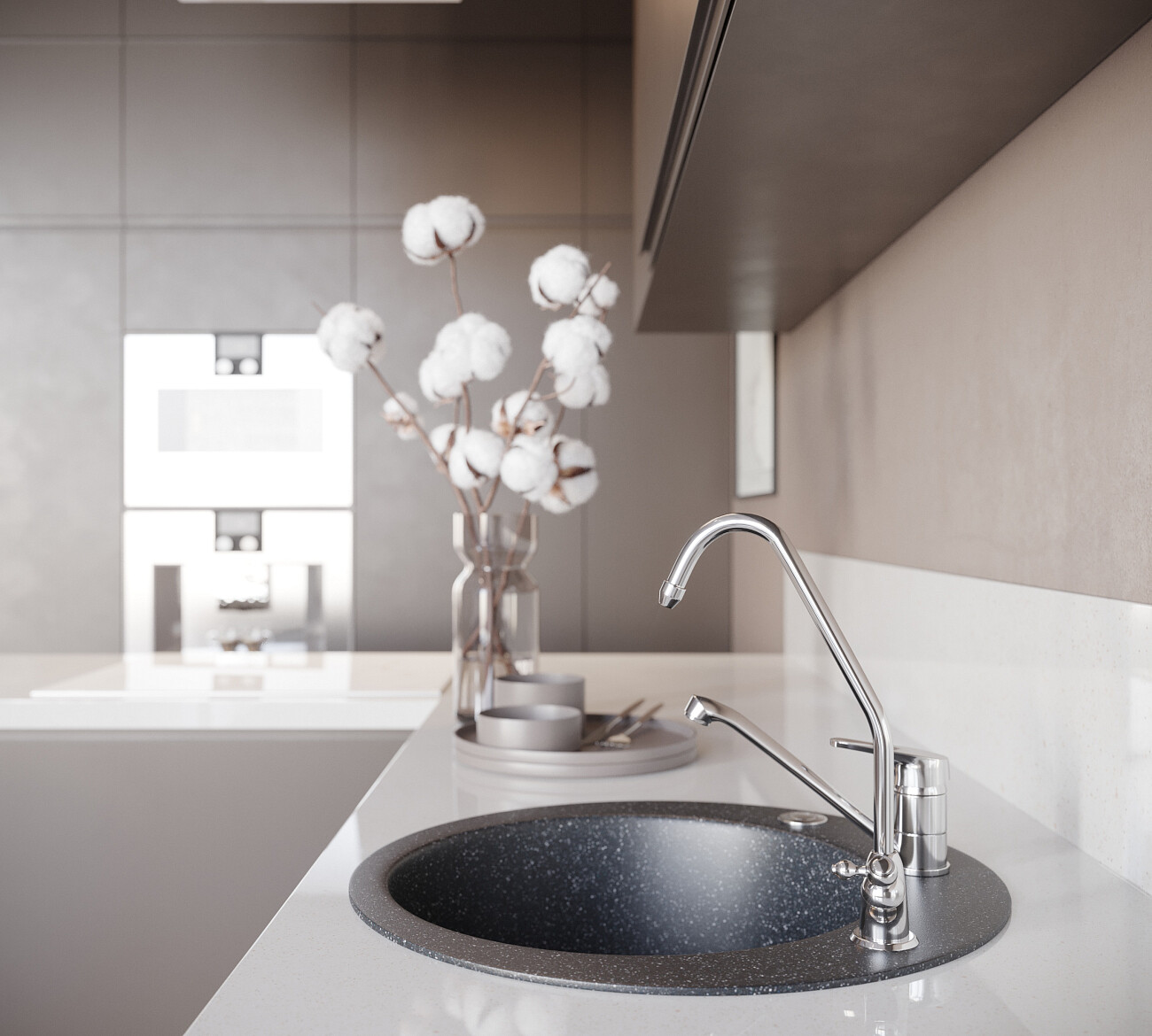 Мойка кухонная черная Domaci "Бьелла" DMC-05-308 - изображение 4