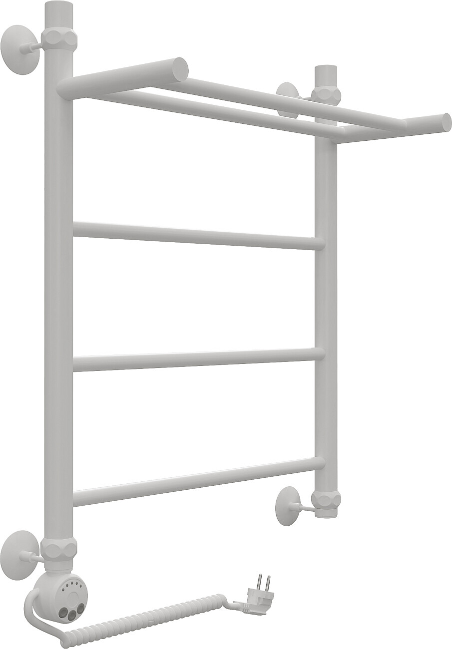 Полотенцесушитель электрический 60х50 см с полкой белый Ewrika "Сафо" FP L - изображение 5