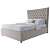 Кровать подростковая с мягкой спинкой 140х200 светло-бежевая QuickSand