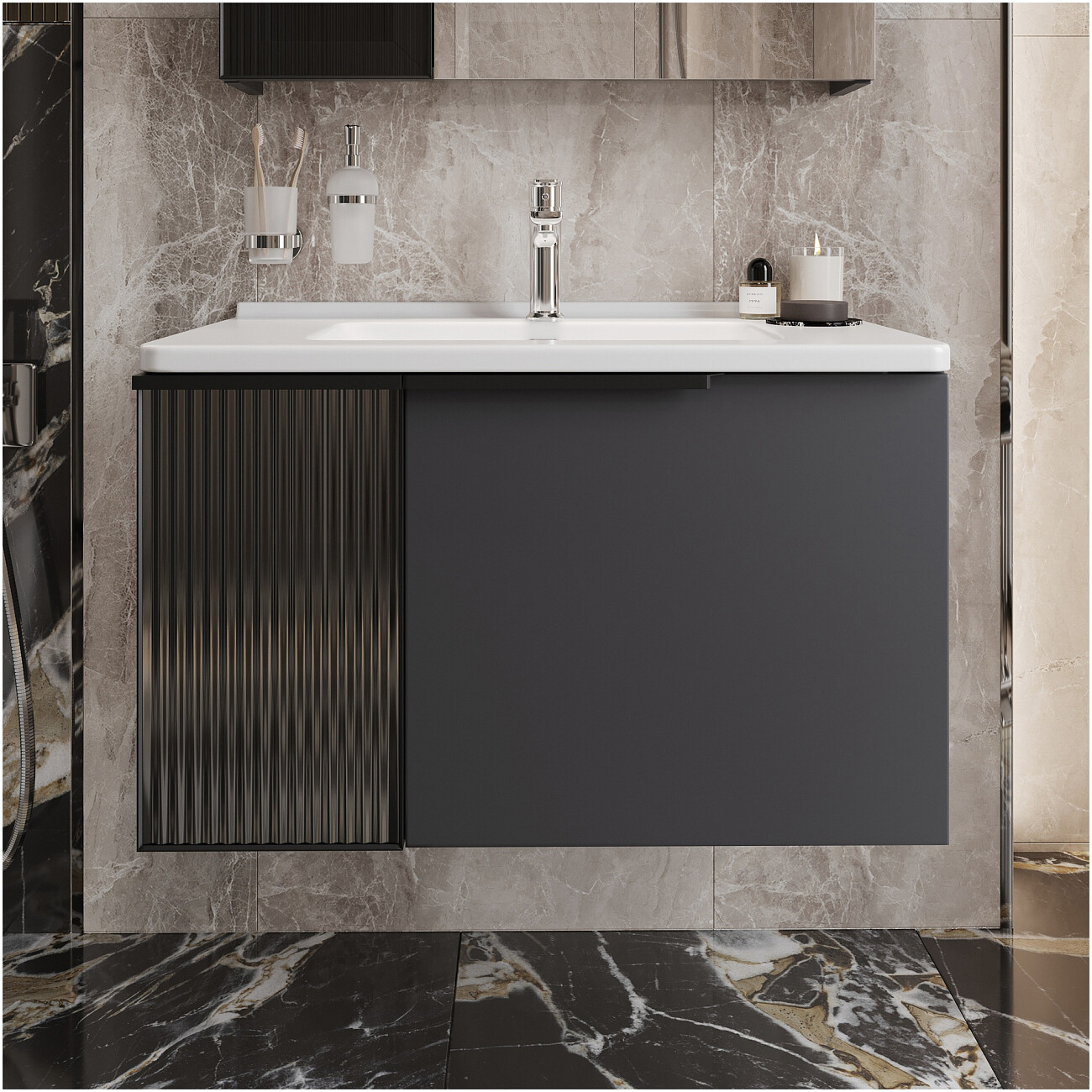 Раковина мебельная 46х60 см белая Stworki "Готланд 80" - изображение 3