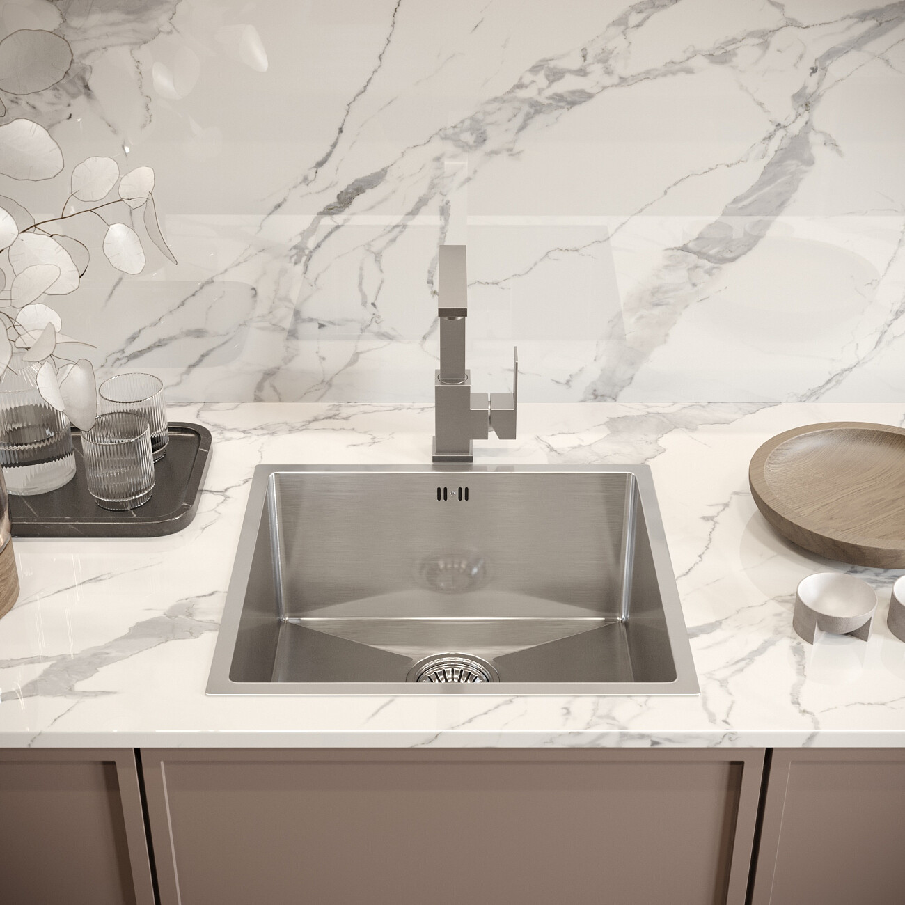 Мойка кухонная сталь Domaci "Равенна" DM4844 - изображение 5