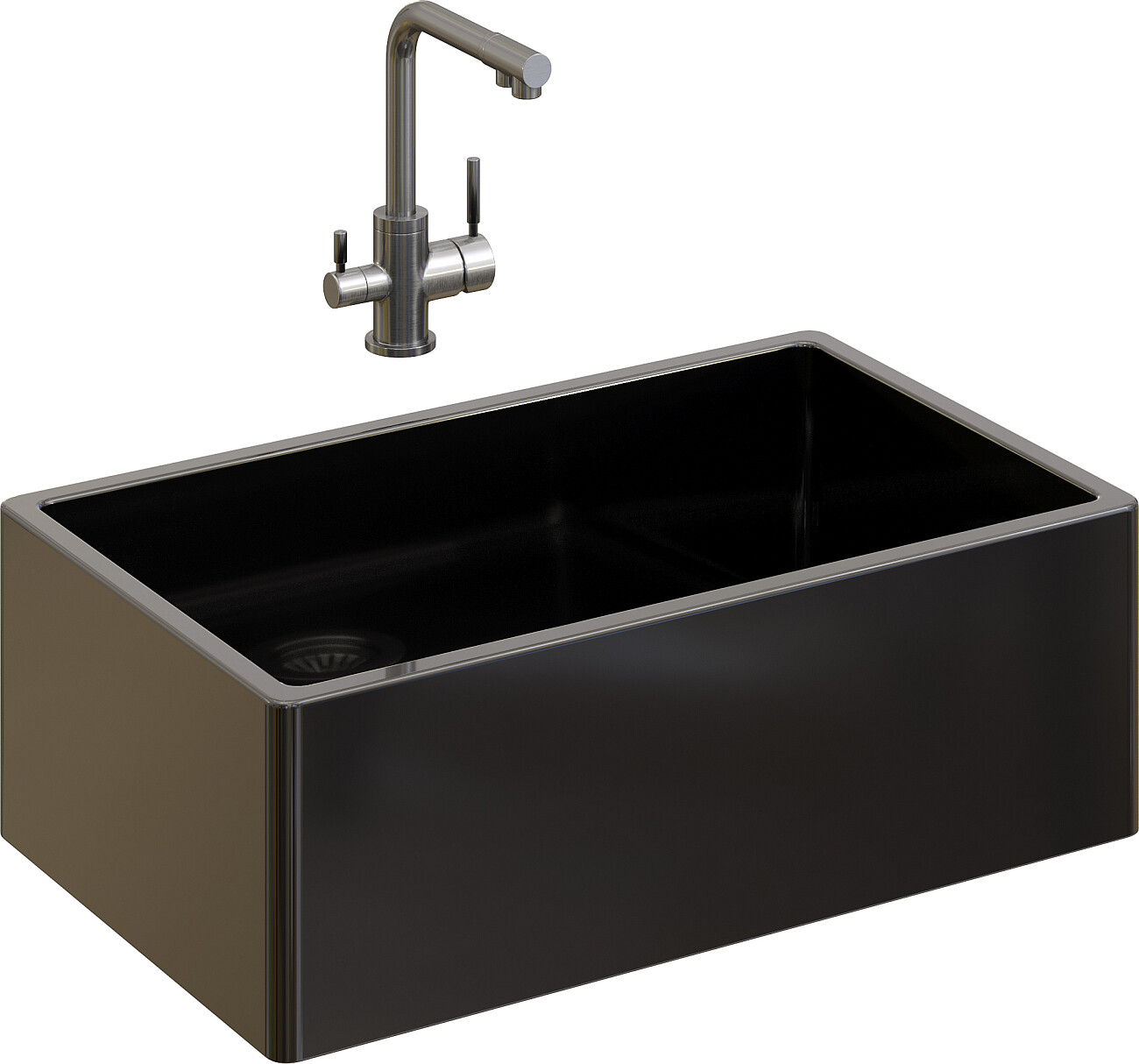 Мойка кухонная матовая черная Domaci "Сиена" 50276-110 - изображение 6