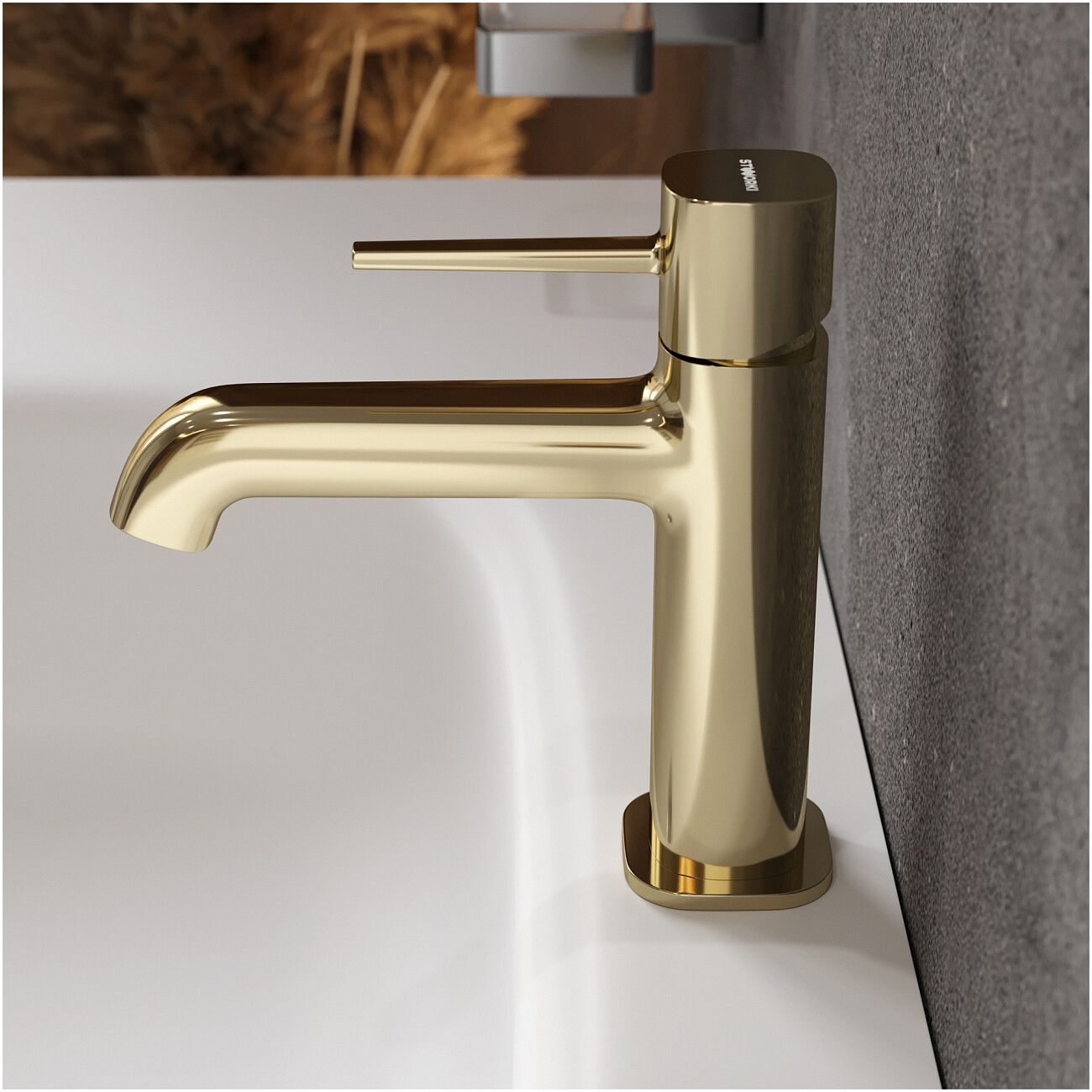 Смеситель для раковины однорычажный золотой Stworki "Эстерсунд" S31010GG - изображение 6