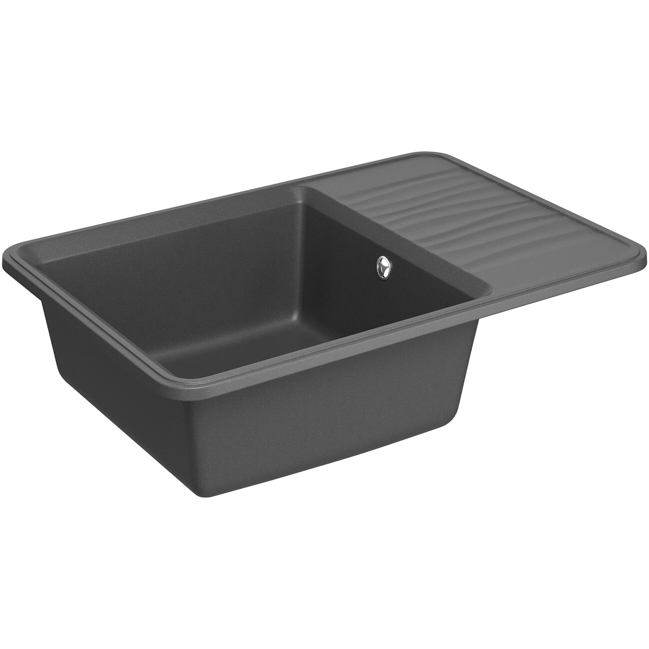 Мойка кухонная кварцевая прямоугольная 51х74 см серая Domaci "Римини" DG R-503 - изображение 5