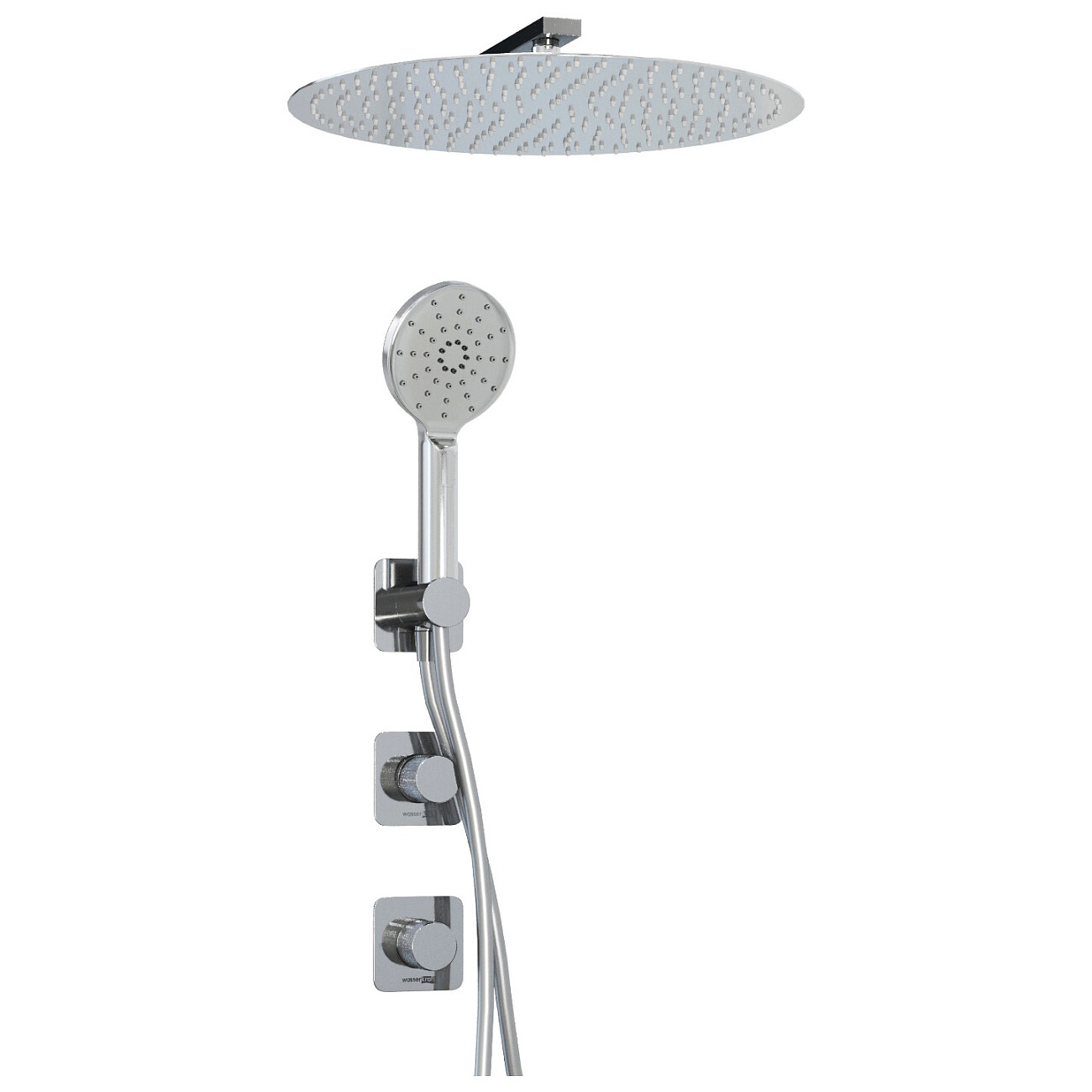 Душевой комплект с верхним душем и смесителем хром Wasserkraft A4651.293.090.117.271.087.127 - изображение 5