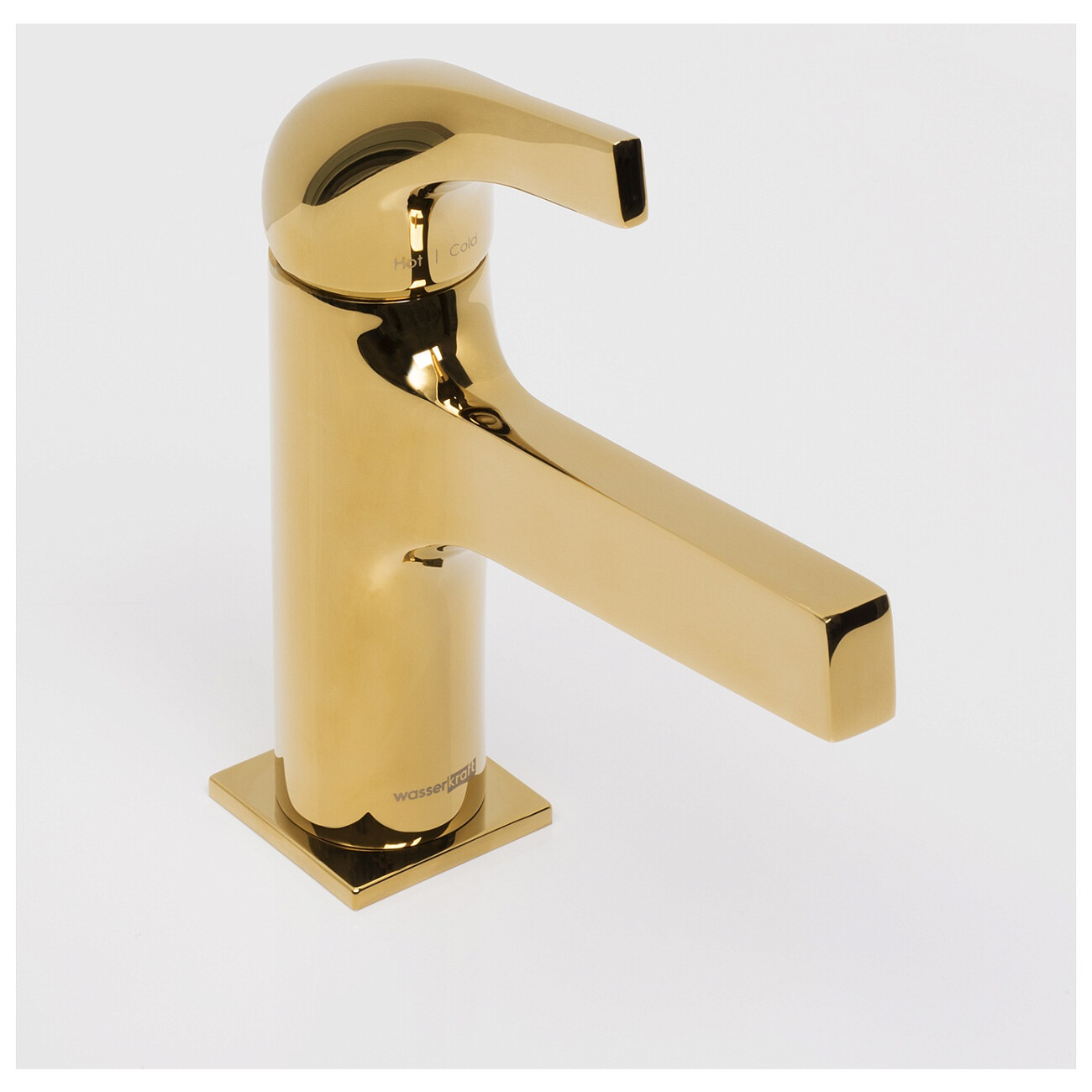 Смеситель для раковины из латуни золотой Wasserkraft 7103 - изображение 6