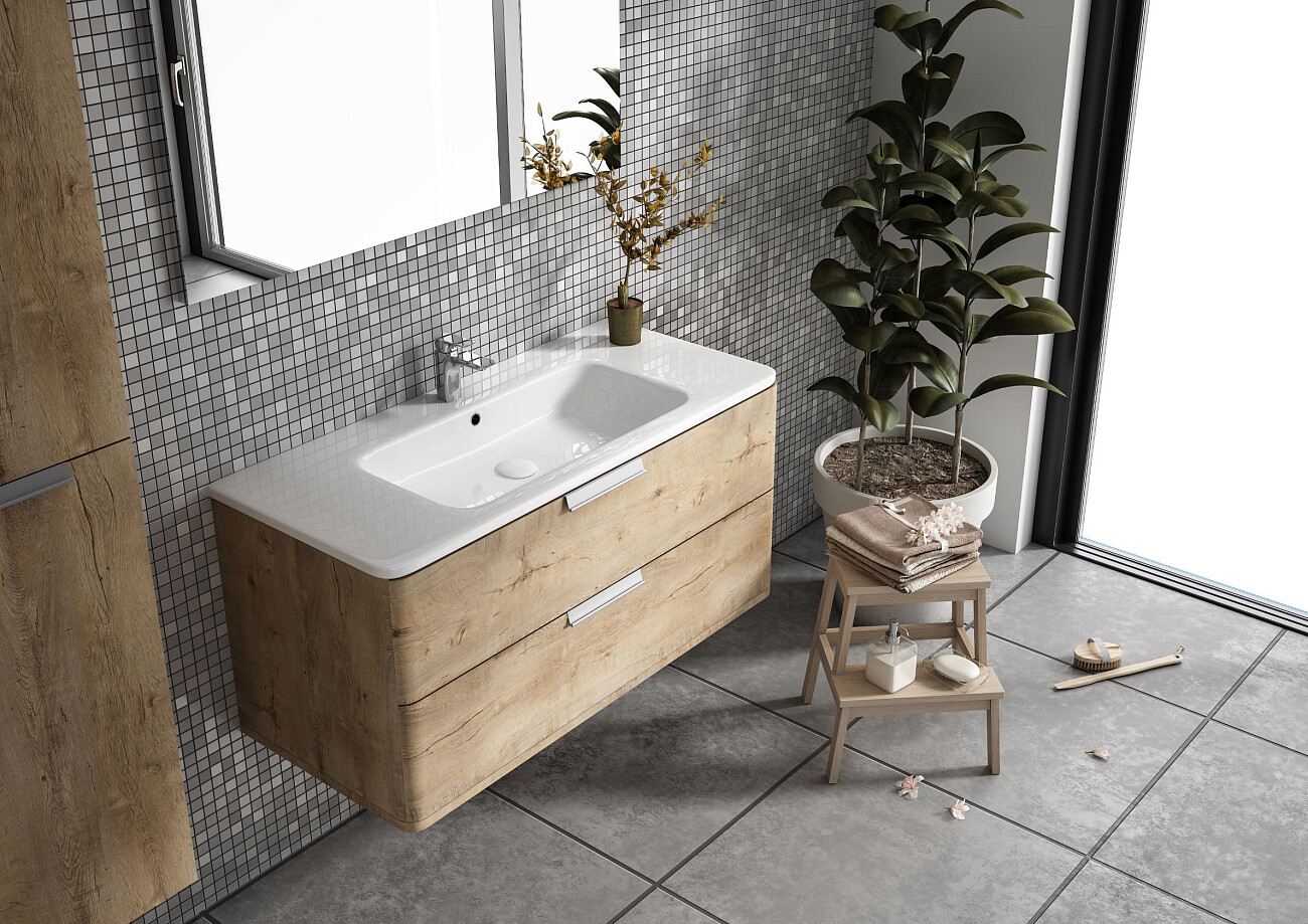 Раковина мебельная фаянсовая 105 см белая Stworki 12105-KL - изображение 7