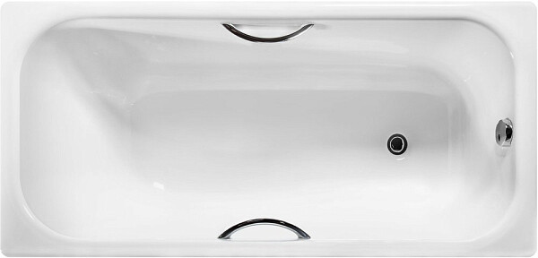Ванна чугунная c отверстиями для ручек 170х70 см белая Wotte Start 1700x700UR - изображение 1