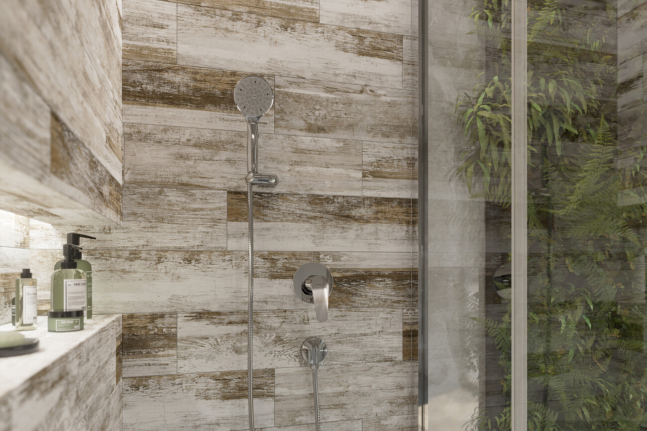 Душевой комплект со смесителем для ванны с душем хром Stworki "Хельсинки" HFHS10000, HFDB91100 - изображение 6