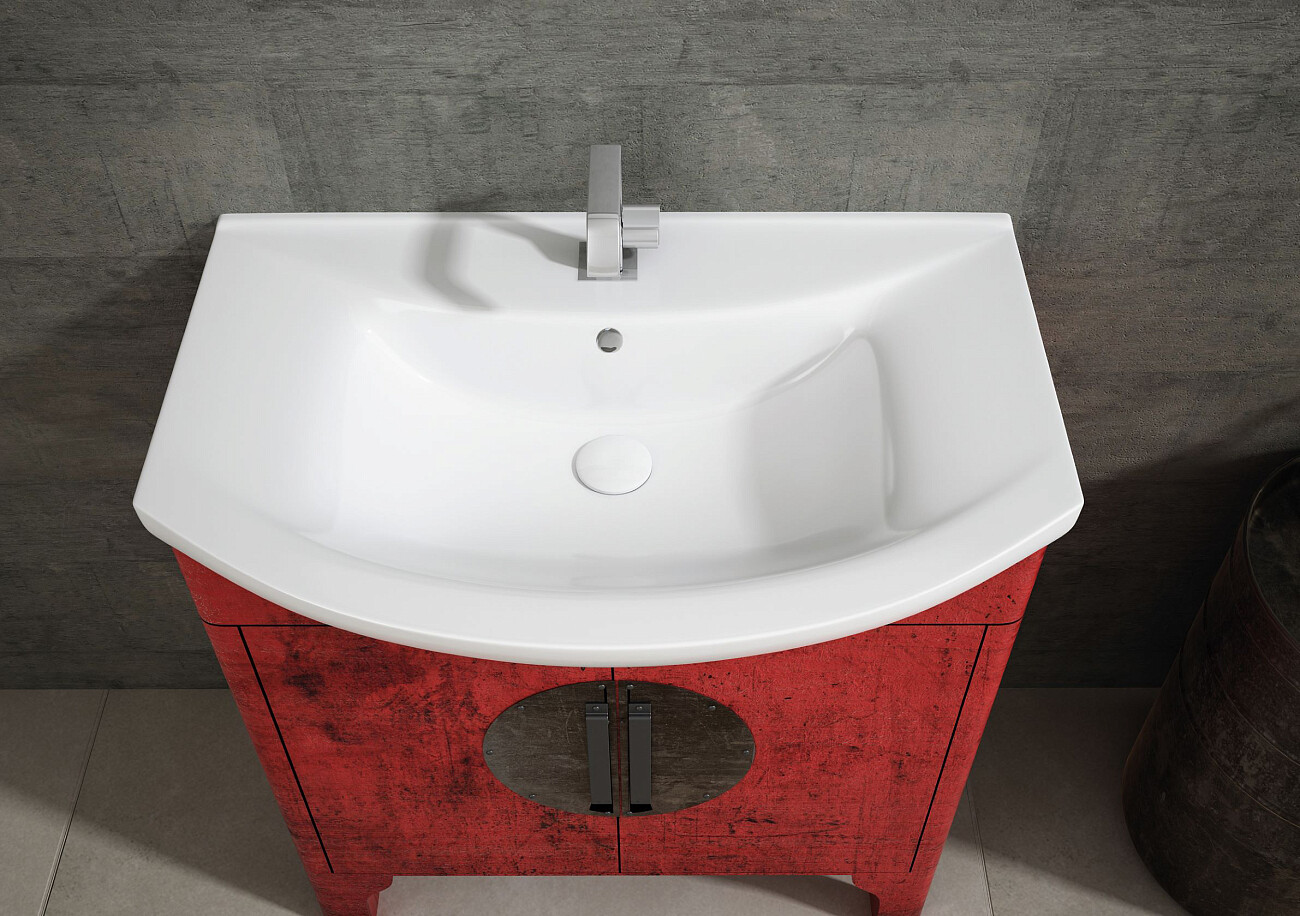 Раковина подвесная керамическая полукруглая 50х86 см белая Stworki 6085-KL - изображение 4