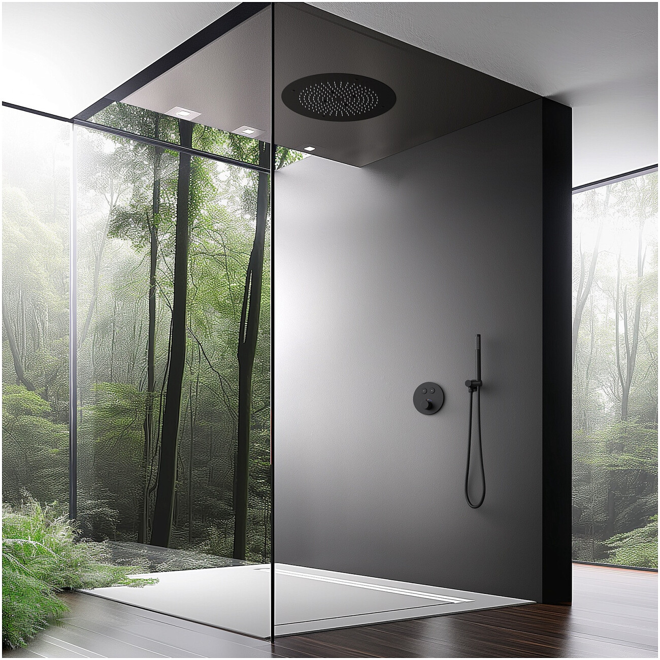 Душевая система встроенная с термостатом черная Timo Saona SX-2370-03SM - изображение 4