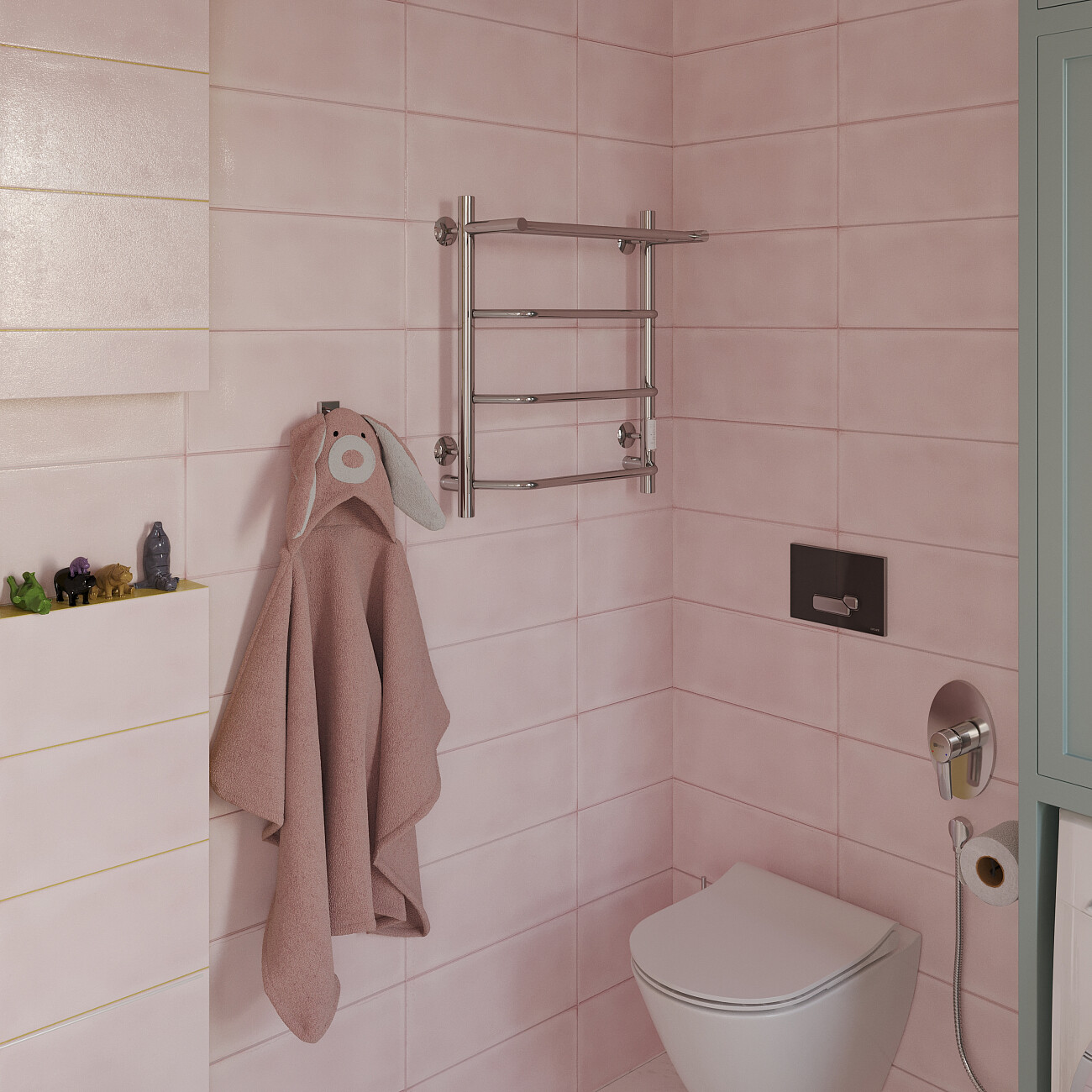 Полотенцесушитель электрический 60х50 см хром Ewrika "Сафо БРР" - изображение 3