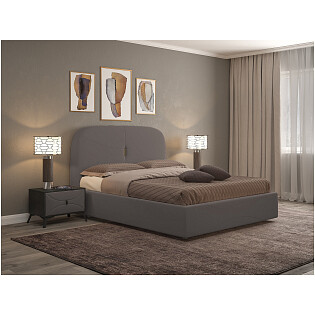 Кровать с подъемным механизмом двуспальная 160х200 см пепельная &quot;Лондон&quot;