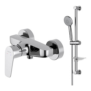 Душевой комплект с лейкой и смесителем для душа хром Aquatek &quot;Бетта&quot; AQ1132CR