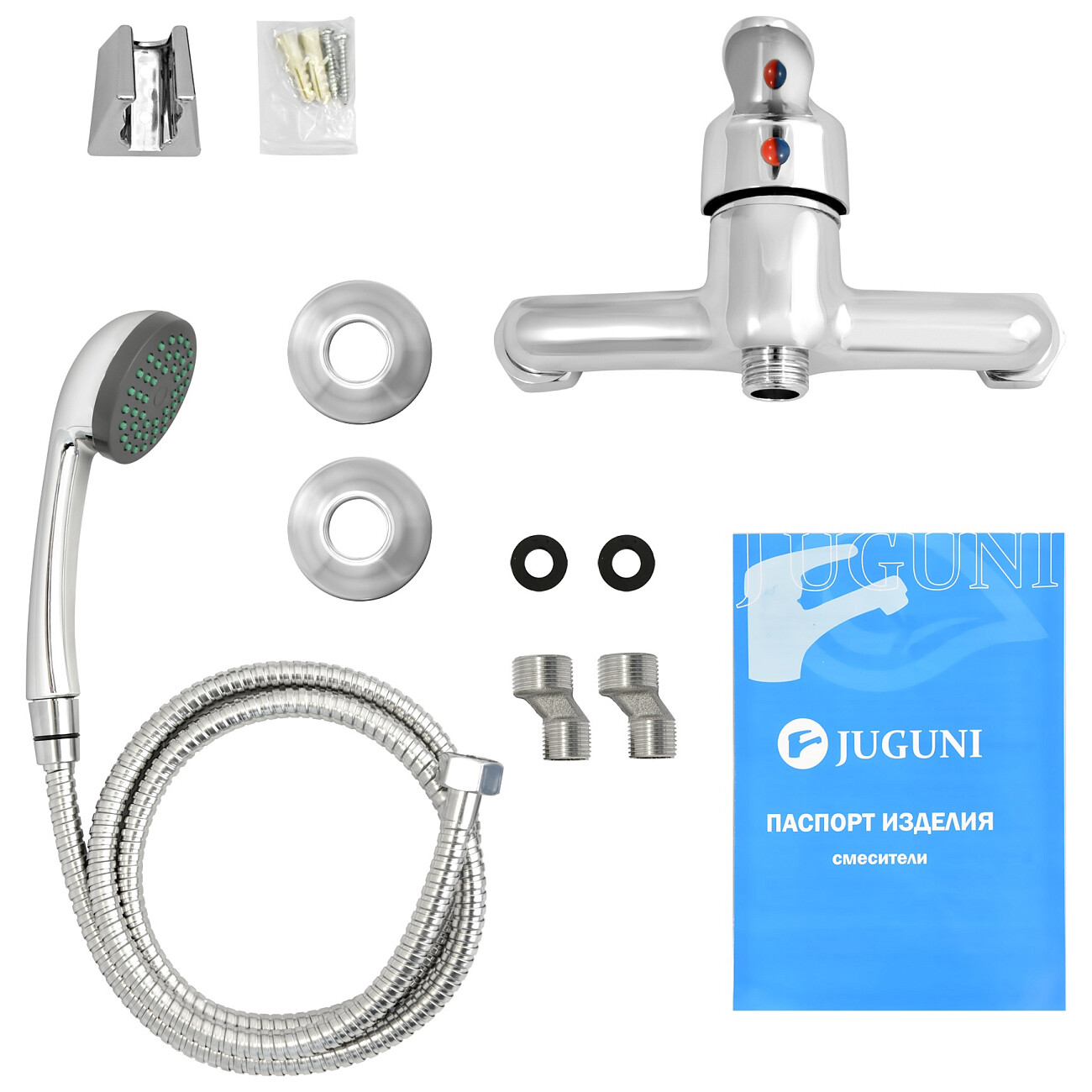Смеситель для душа однорычажный с душевым гарнитуром хром Juguni Pegas JGN0610 0402.606 - изображение 8