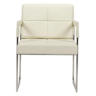 Кресло мягкое с металлическими ножками кремовое Aster Chair