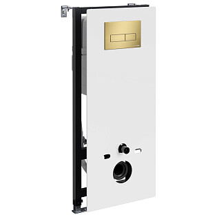 Инсталляция для подвесного унитаза с кнопкой смыва белая Abens 20TLT.010.ME.WH.MG03