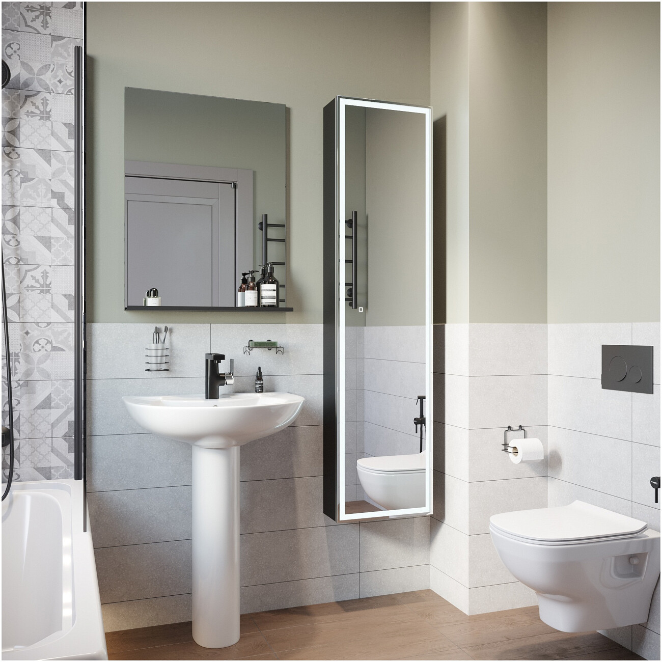 Раковина фаянсовая 63 см с пьедесталом белая Diwo "Ростов" 0111 - изображение 3