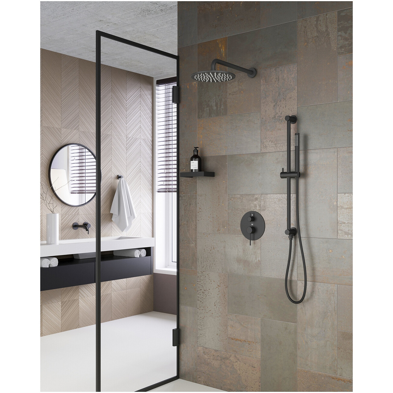 Душевой комплект встроенный черный Timo Saona SX-2309-03SM - изображение 2