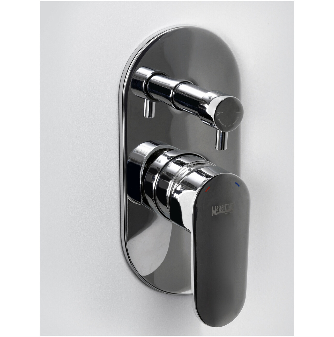 Смеситель для ванны и душа встраиваемый из латуни хром Wasserkraft 5341 - изображение 2