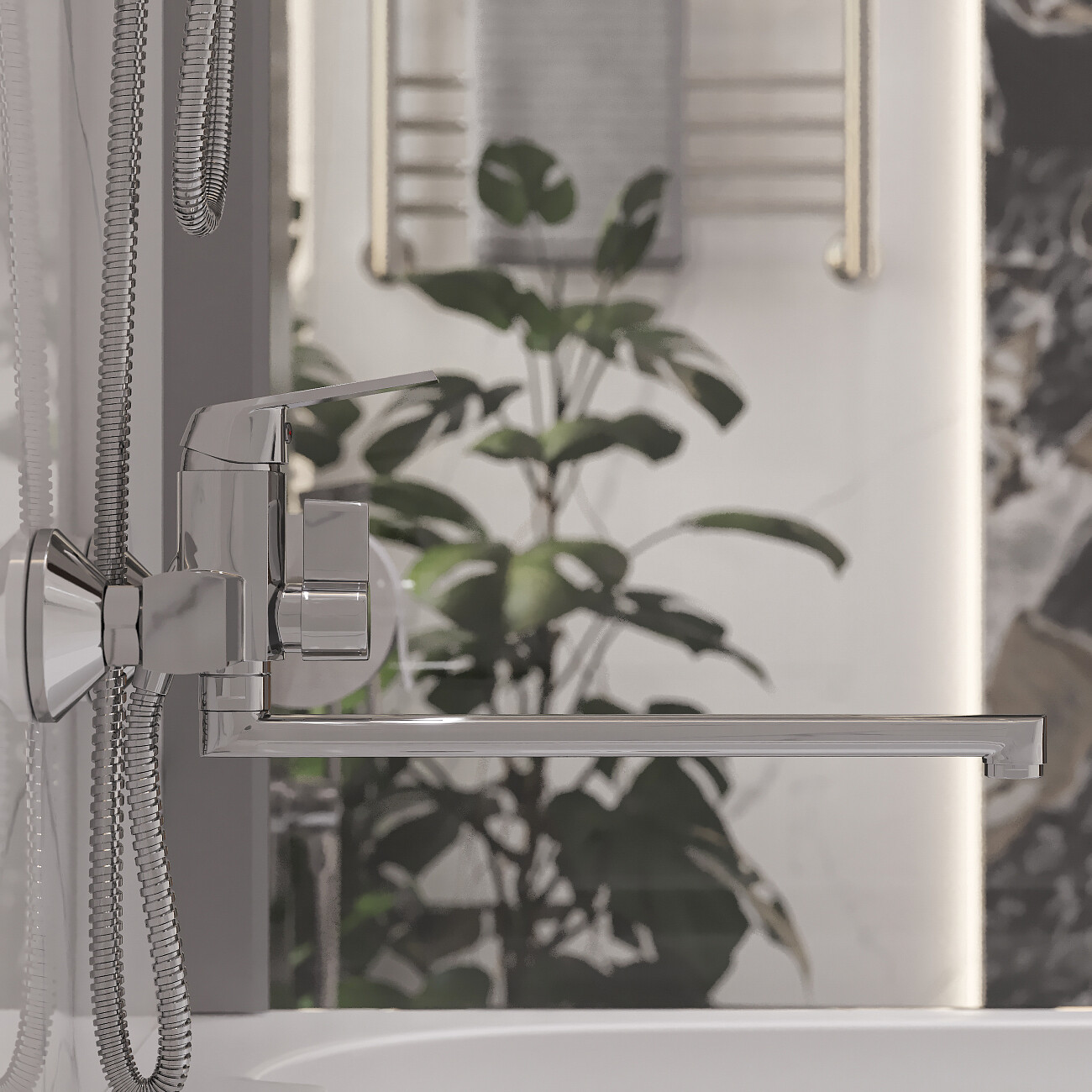 Смеситель универсальный хром Diwo "Смоленск" SM-04cr - изображение 4