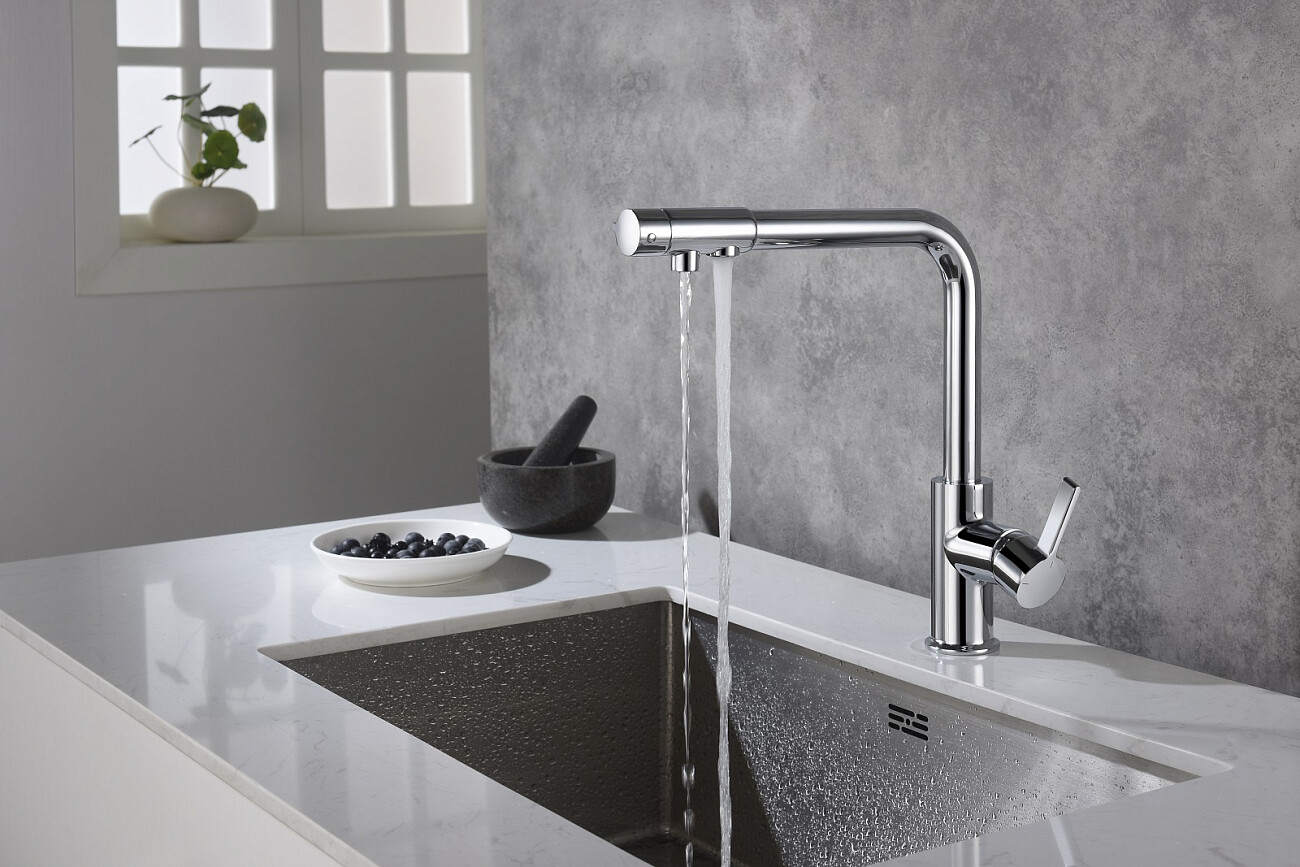 Смеситель для кухни с подключением фильтра хром Timo Hette 1026-00F - изображение 3