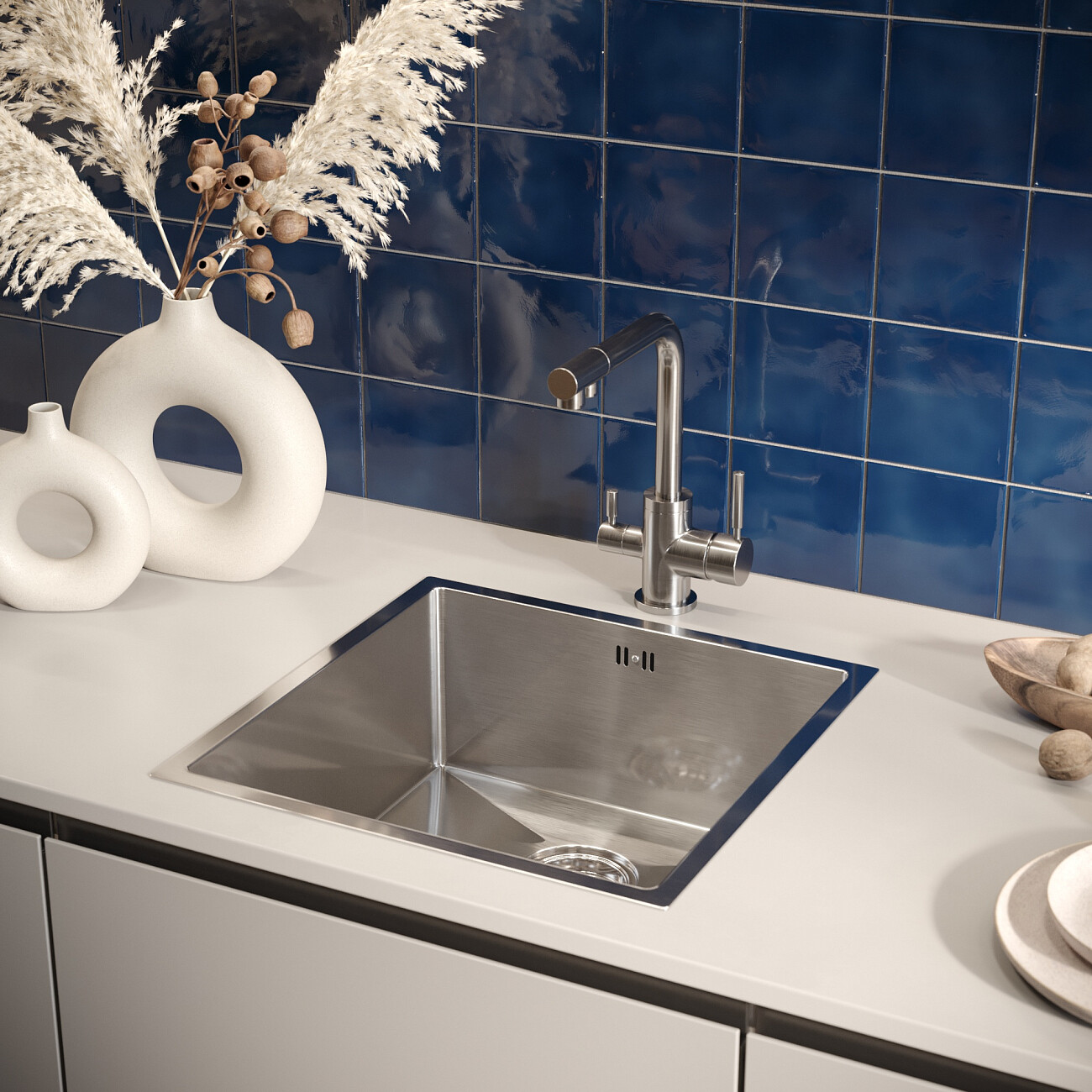 Смеситель для кухни однорычажный с изливом для фильтрованной воды сатин Domaci "Равенна" DC-3003 - изображение 4