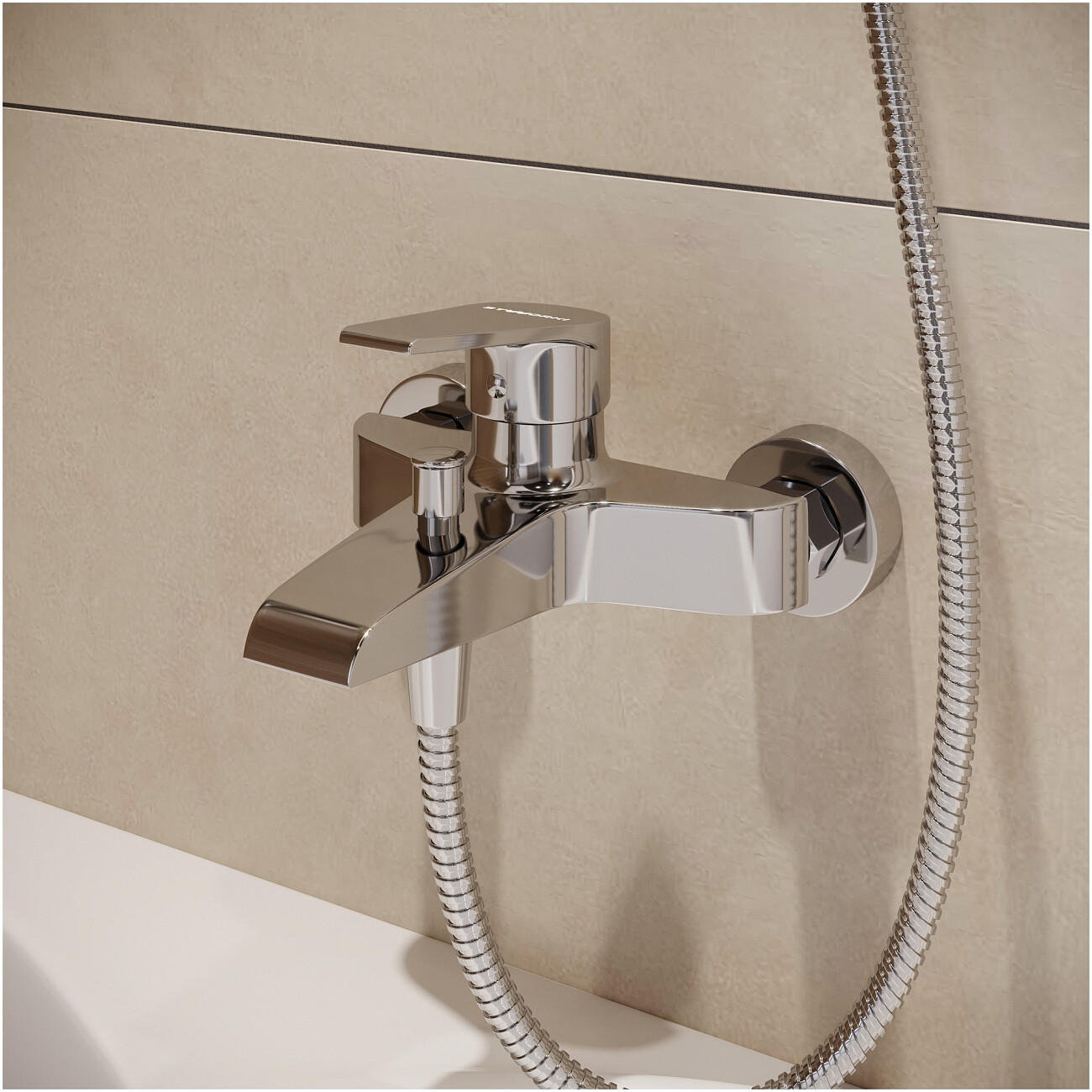 Смеситель для ванны с душем настенный хром Stworki "Эстфолл" S44100CR - изображение 5