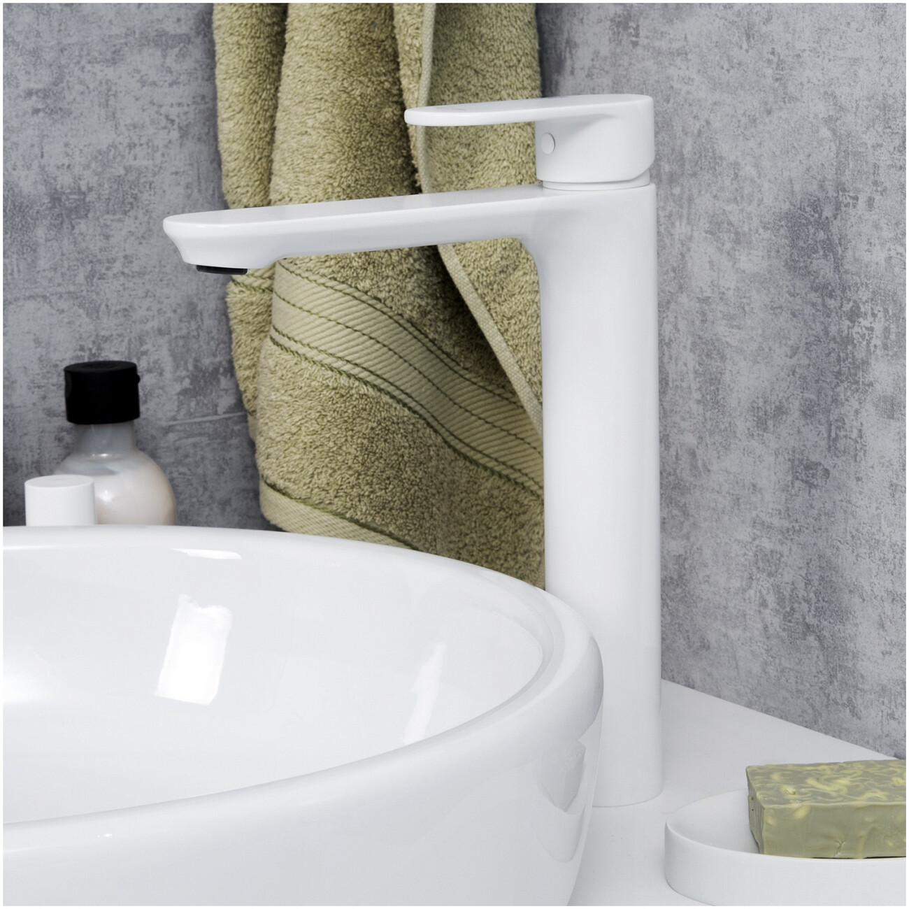 Смеситель для раковины однорычажный белый Wasserkraft Mindel 8503H - изображение 2