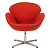 Кресло дизайнерское алое Swan Chair