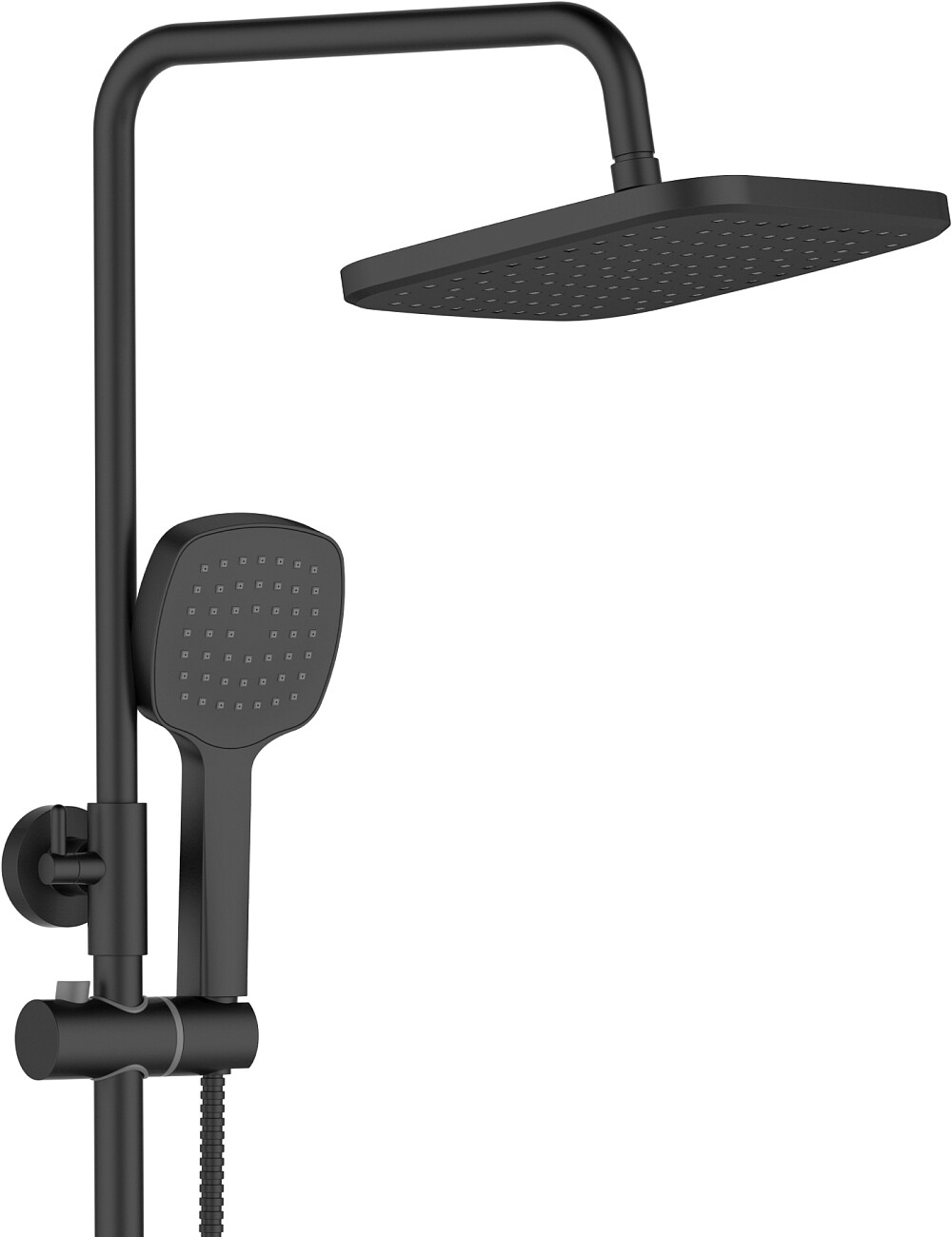 Душевой комплект с верхним душем и смесителем для душа черный Stworki "Орхус" OR-04b - изображение 7