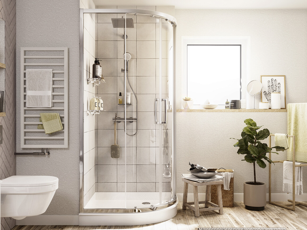 Душевой уголок 100х100 см хром глянец, прозрачное стекло Stworki "Хельсинки" - изображение 5