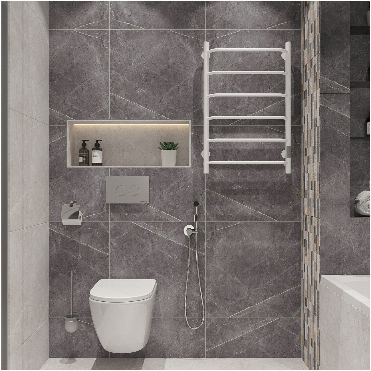 Полотенцесушитель электрический 80х50 см белый Ewrika "Сафо" FT - изображение 5