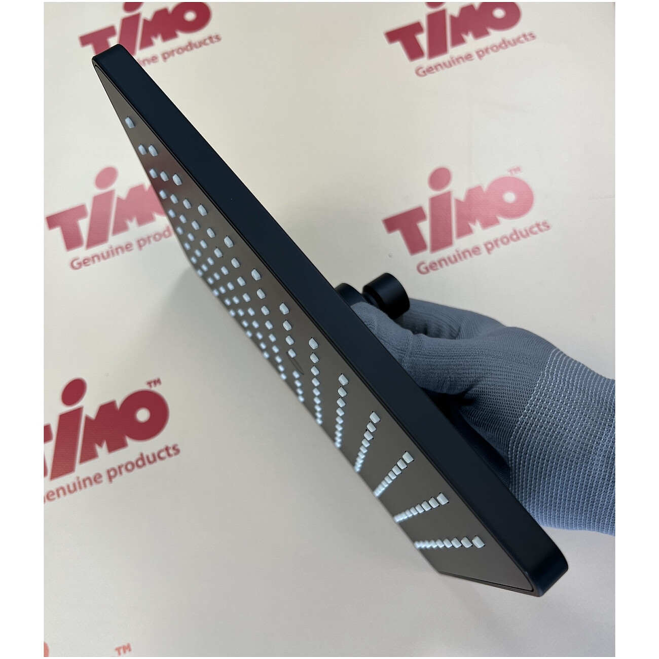 Душевой комплект встроенный с термостатом и тропическим душем черный Timo Petruma SX-5049-03SM - изображение 4