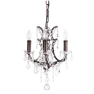 Люстра 19th C. Rococo Iron & Clear Crystal Round Vol.I бронза